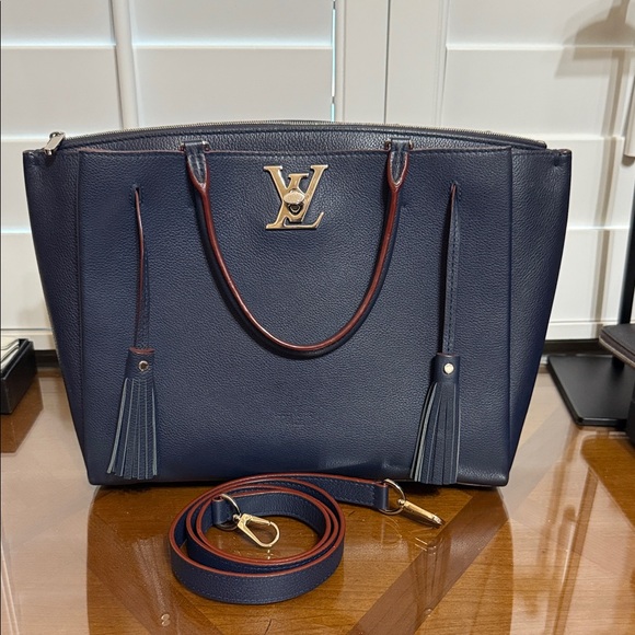 Louis Vuitton Handbags - Louis Vuitton Leather Marine Rouge Lock Me Tote